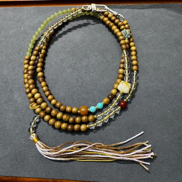 1826-一线黄油檀木斜挎一条手机挂6mm