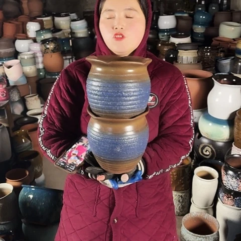 口19高20瑕疵盆子。