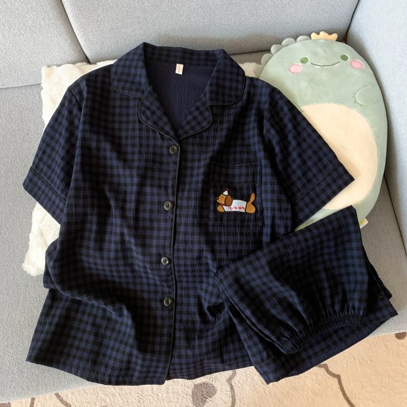 圣诞小狗云朵棉睡衣春夏秋季女款爆款2025新款家居服套装短袖裤