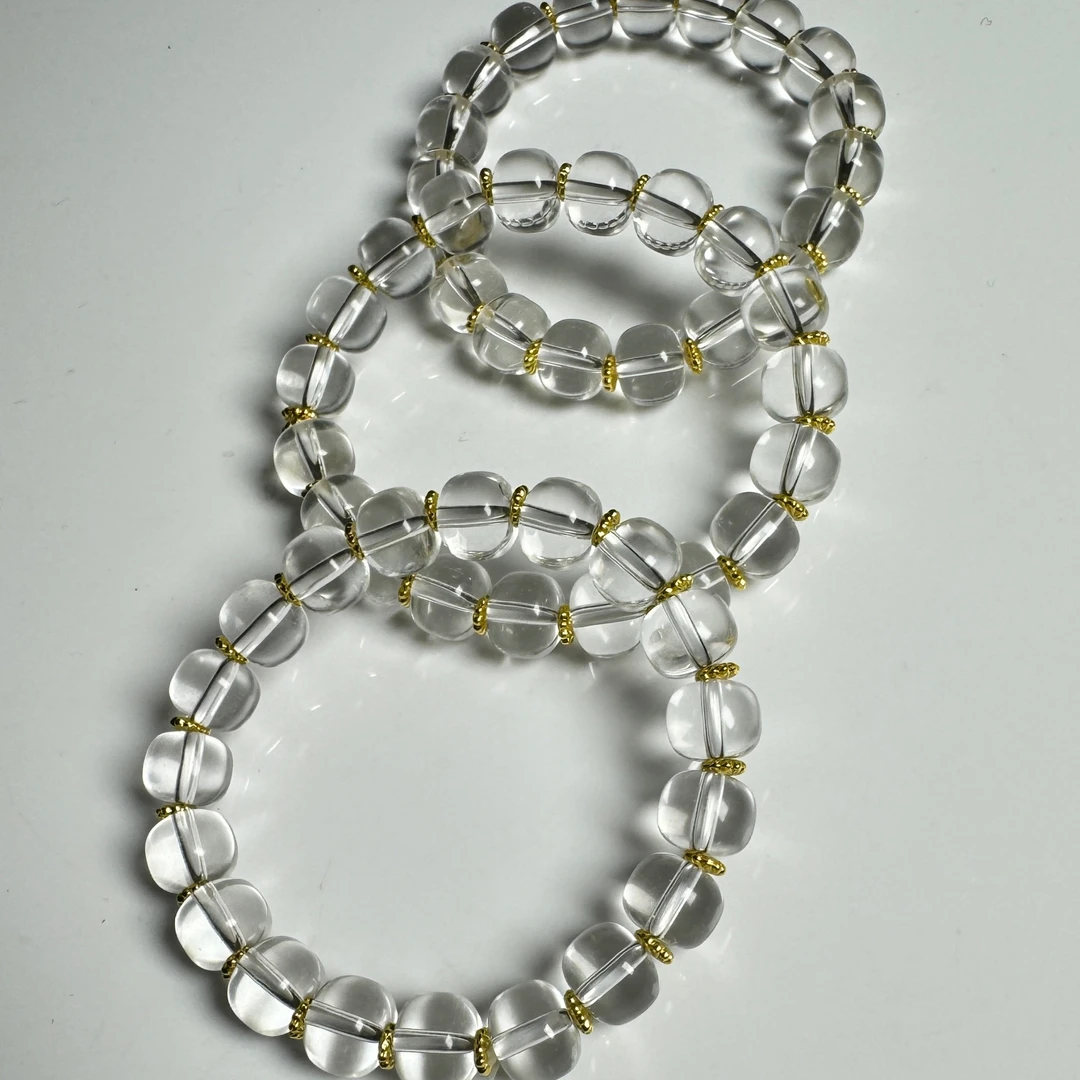 ZBG0153白水晶老形手串（天然珠宝多样性发其一）