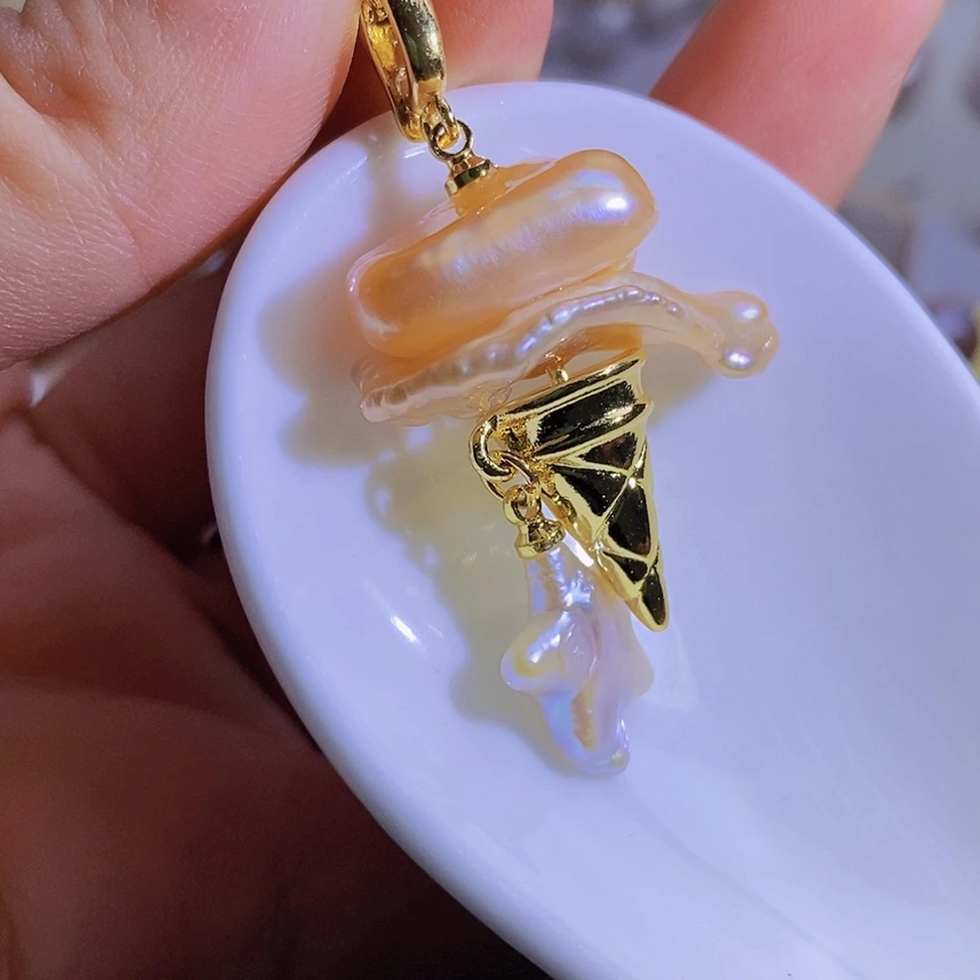 天然淡水珍珠（微瑕）淡水珍珠合金