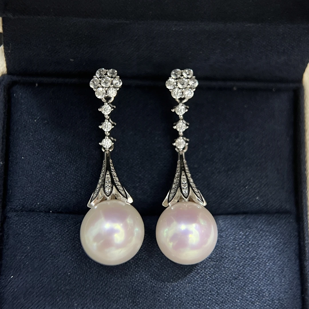 诸暨高亮耳环s925轻奢高级感耳钉耳饰耳坠天然优雅淡水珍珠耳钉