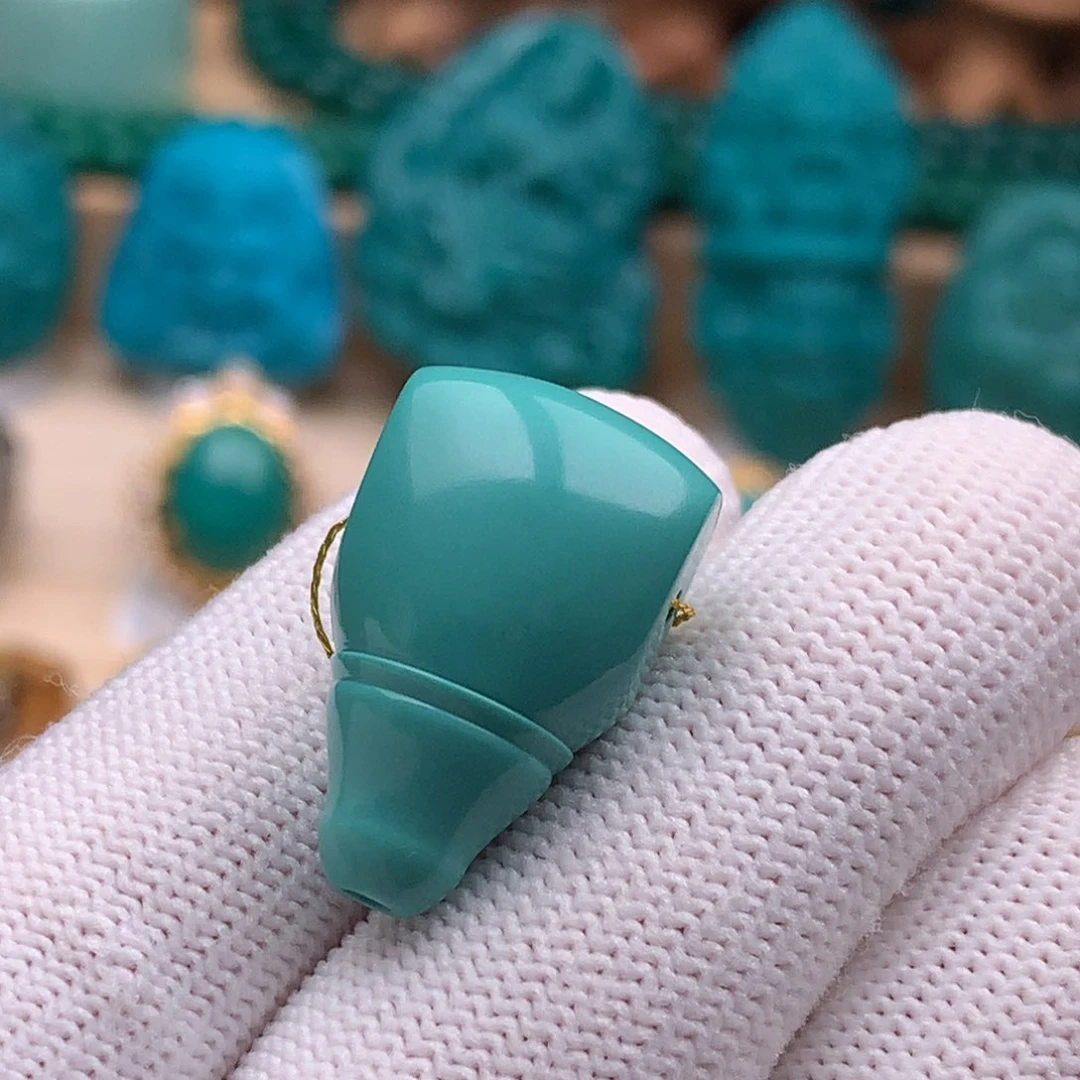 未镶嵌绿松石珠宝奇石13mm