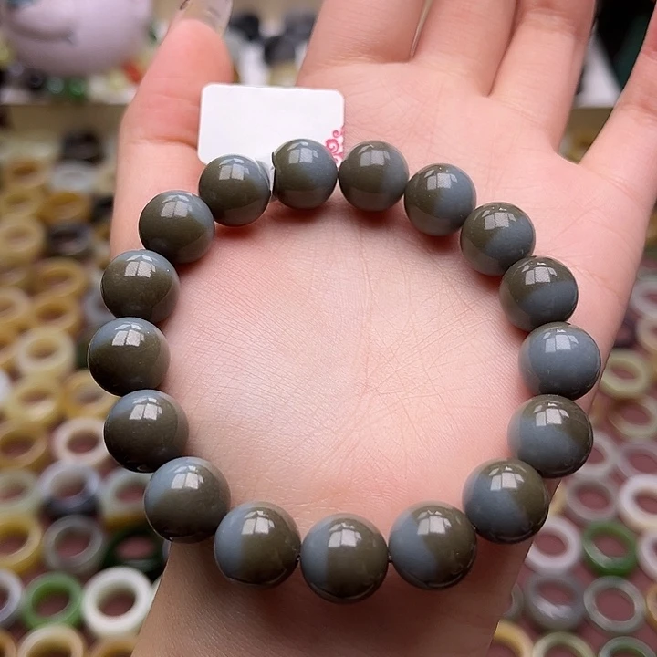 和田玉未镶嵌戒指卡12复古蓝糖