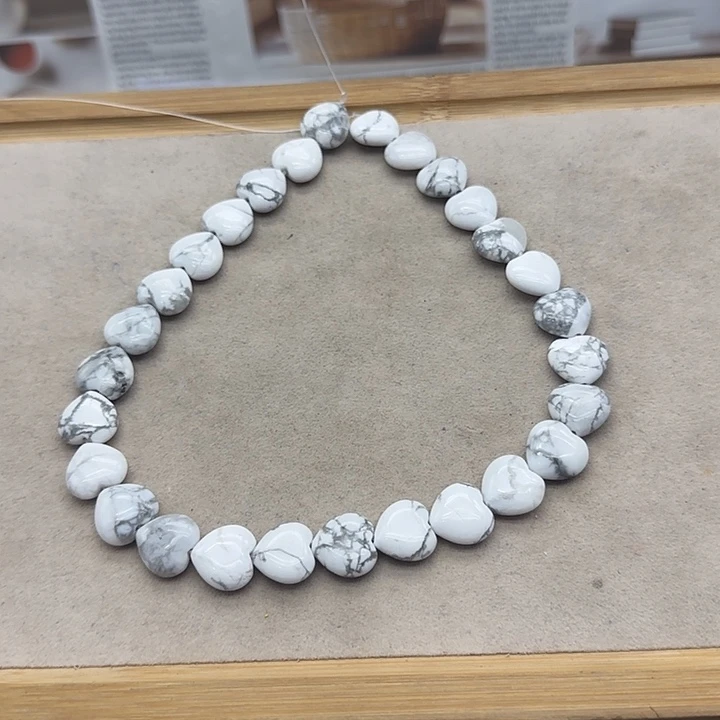 查罗石合金天然石白松心形一条