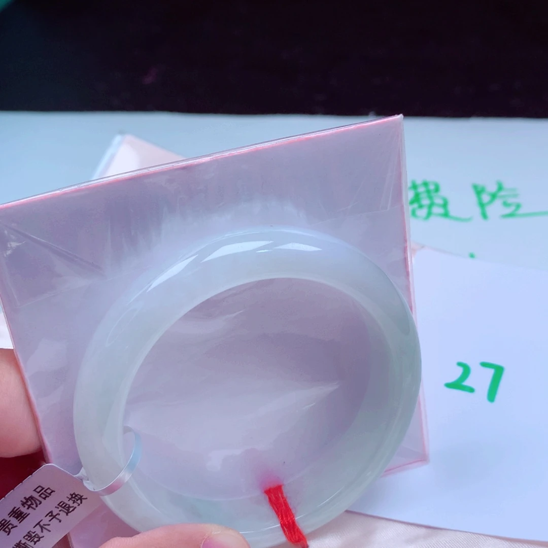 未镶嵌手镯翡翠缅甸天然A货翡翠手镯54.2