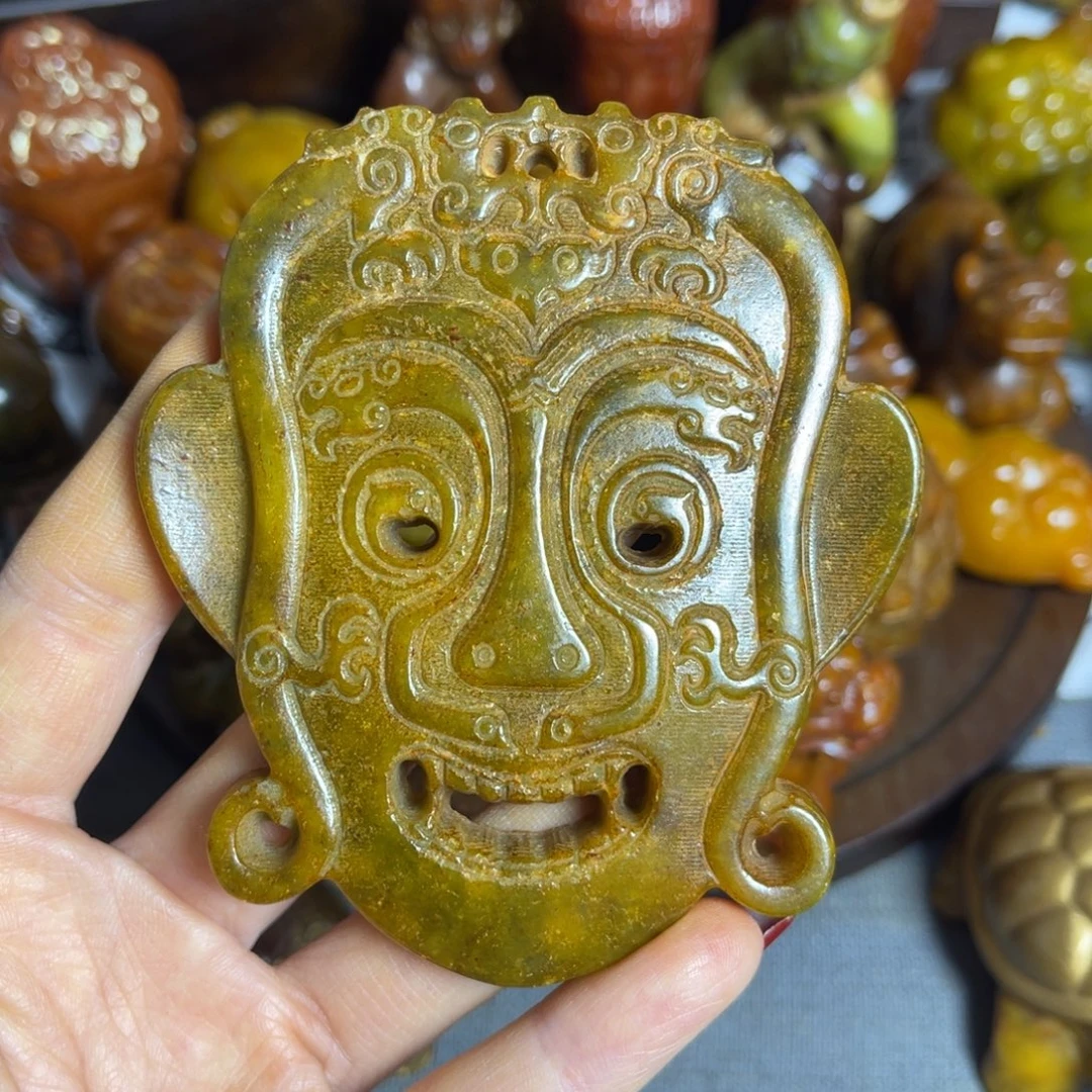 蛇纹石玉合金颈饰