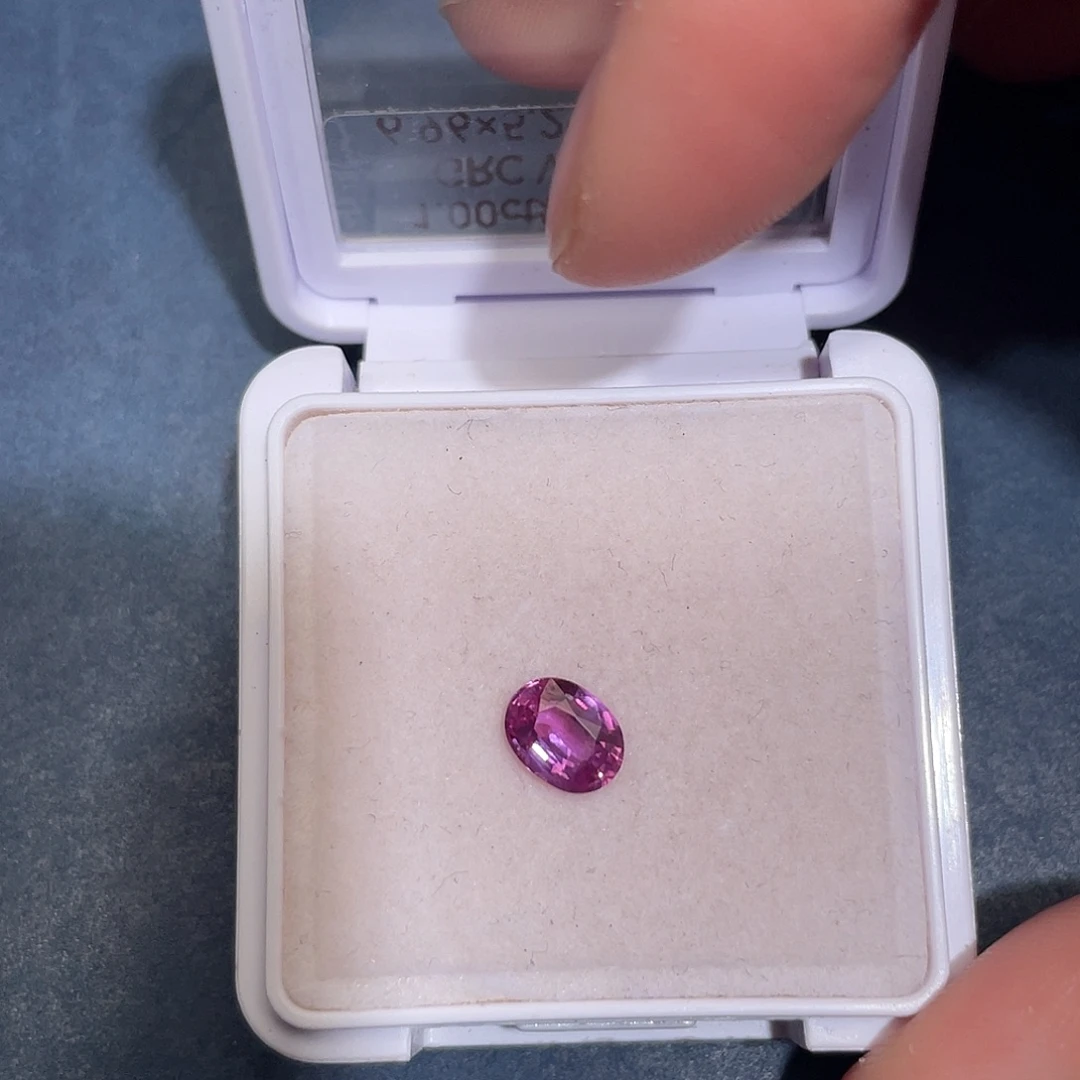 彩色蓝宝石裸石1ct粉蓝宝grc 特价