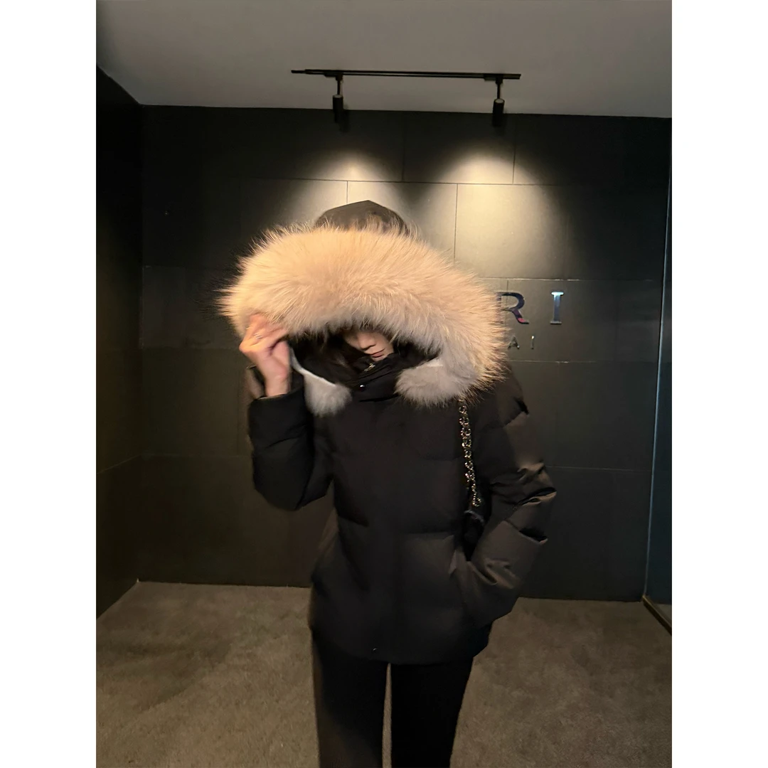 番茄妹妹Tomatosister 古早白月光 百搭收腰毛领棉服外套