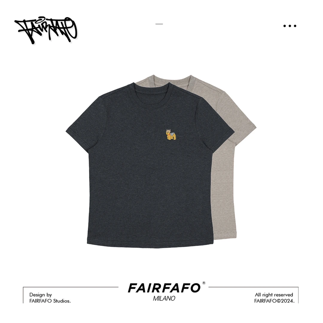 FAIRFAFO林肉肉【小夏克狗狗T恤】TXPY311013美式时尚休闲百搭春夏