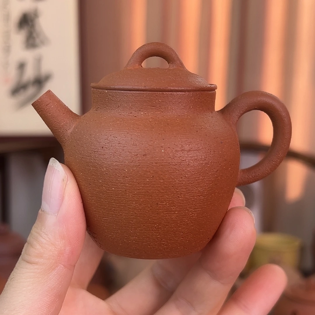 茶壶紫砂精品原矿 慕古小品 全手工 鱼籽朱泥 100cc