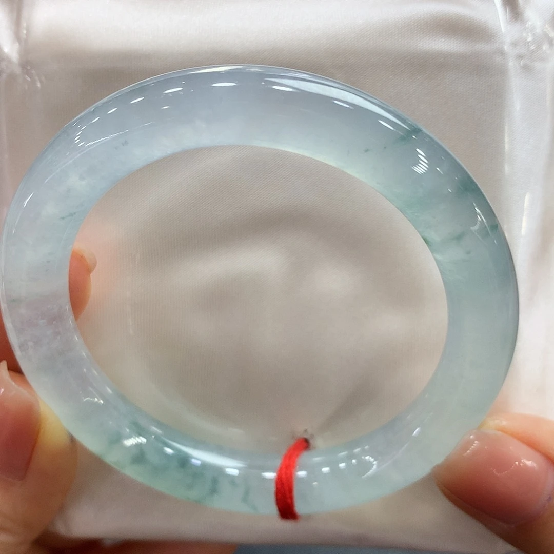 翡翠未镶嵌手镯52圆条两天鉴赏