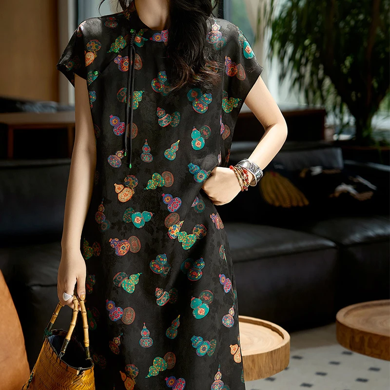 红云纱真丝上衣/连衣裙/裤子套装香云纱桑蚕丝新中式国潮风女装夏