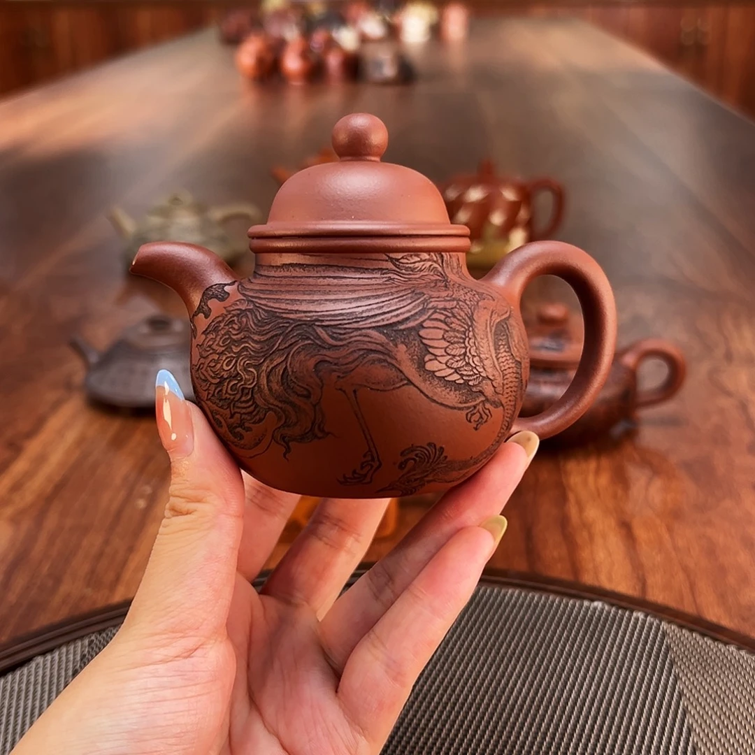 茶壶紫砂寿珍掇球