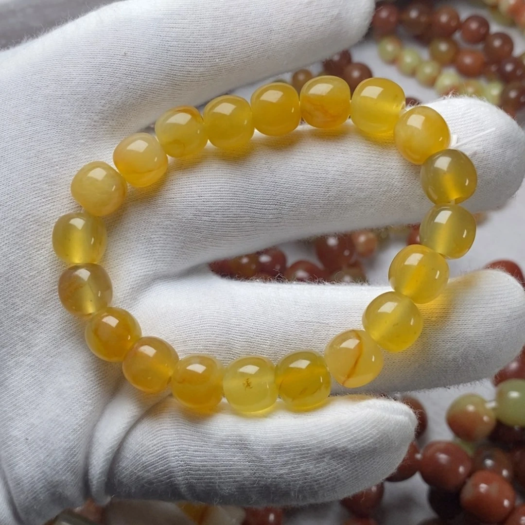 蛇纹石玉手链未镶嵌福利卡10