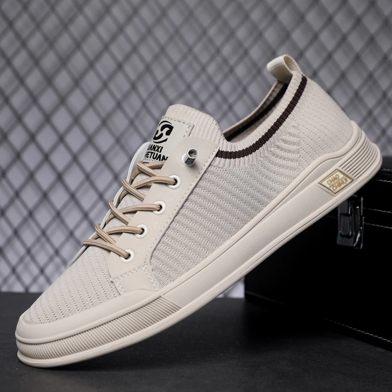 【夏季爆款】新款飞织男鞋软底软面 透气防臭网面休闲鞋子