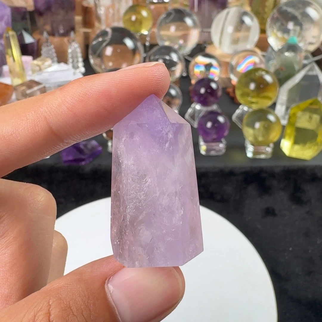 水晶珠宝半成品未镶嵌紫晶