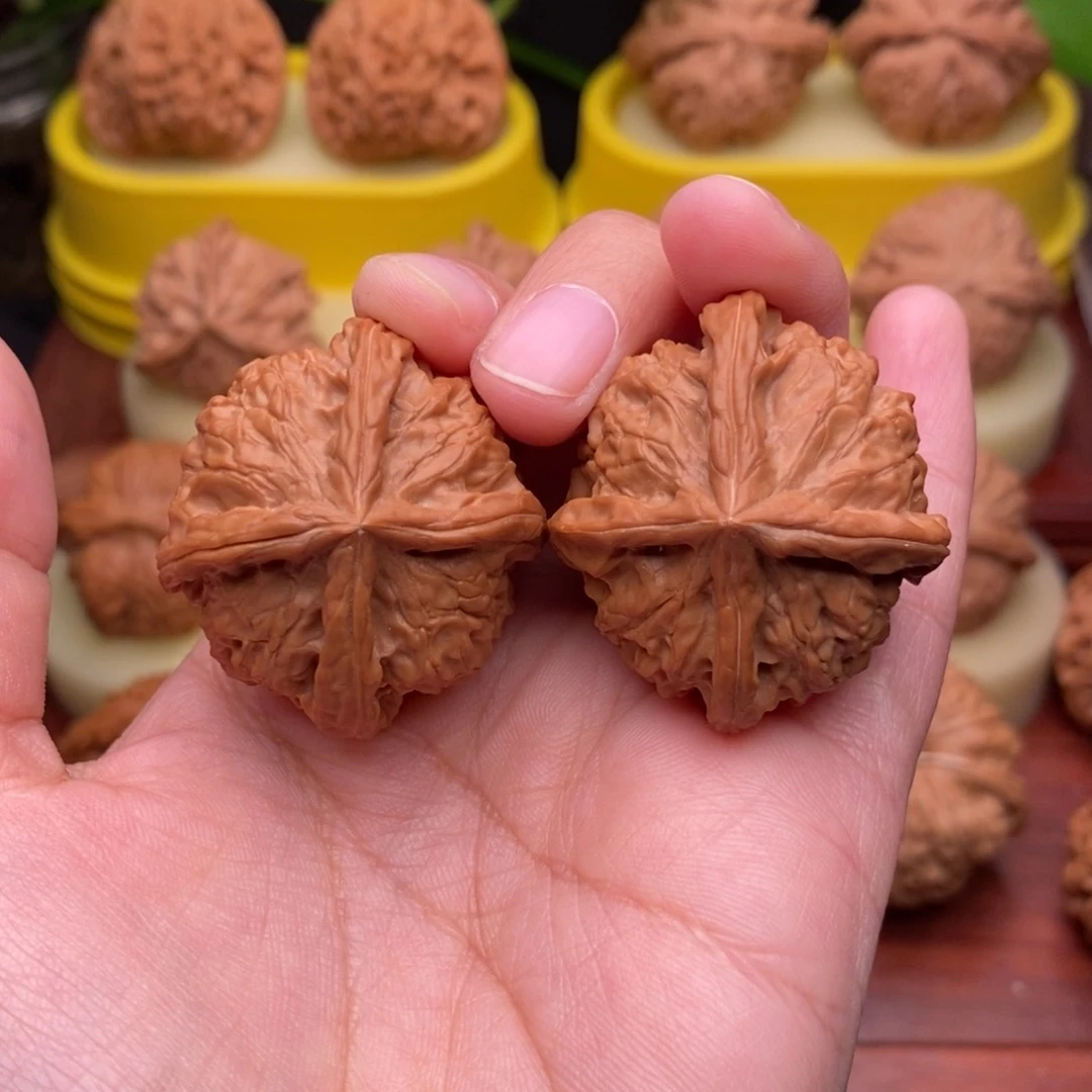 把件文玩核桃36“野生”金锭四棱