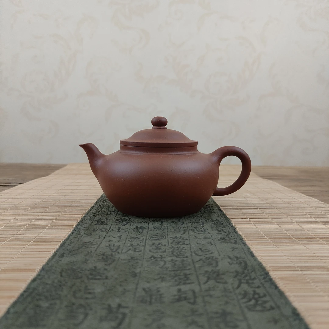 【瑕疵款】独有南山红泥(红清水)手制210ml圆梦紫砂壶支持溯源检测