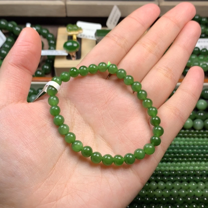 【闪购商品】和田玉（碧玉）手链未镶嵌6m m