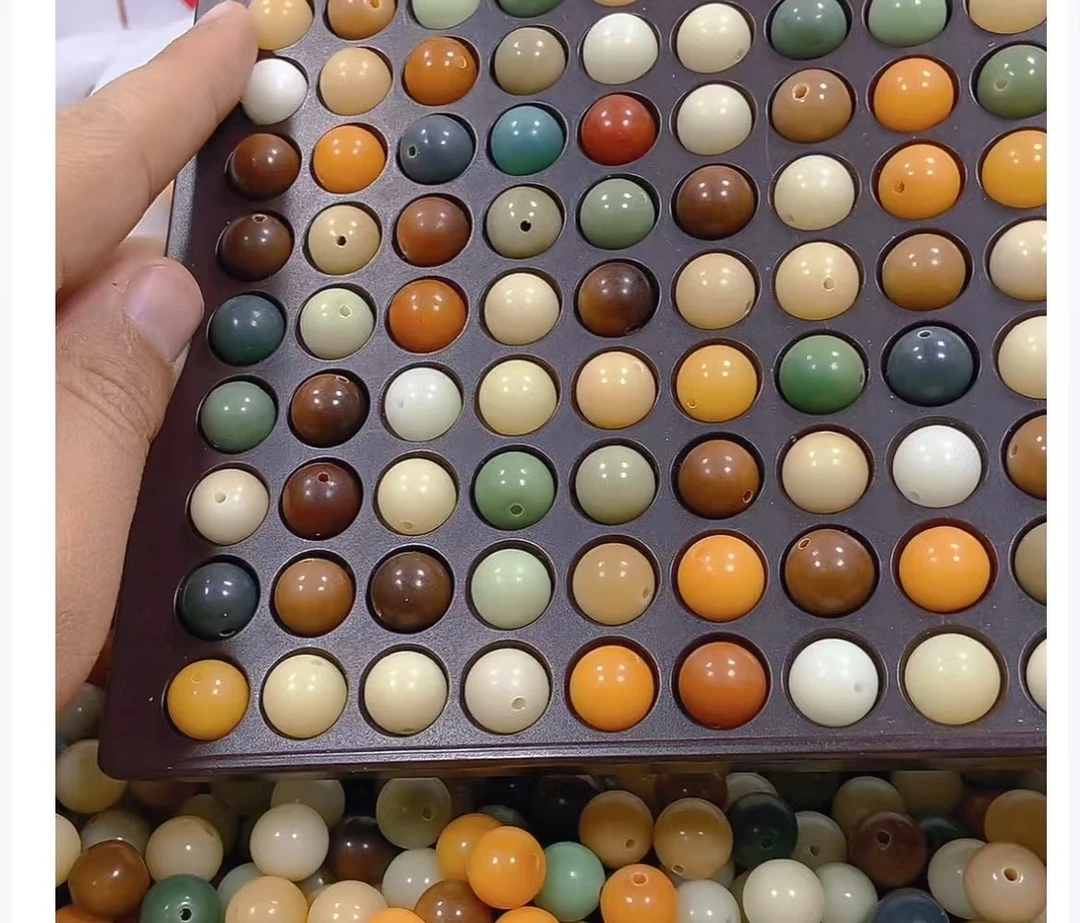 多宝菩提DIY散珠12.5mm天然色圆珠饰品手工手串到手nazarkoz手链