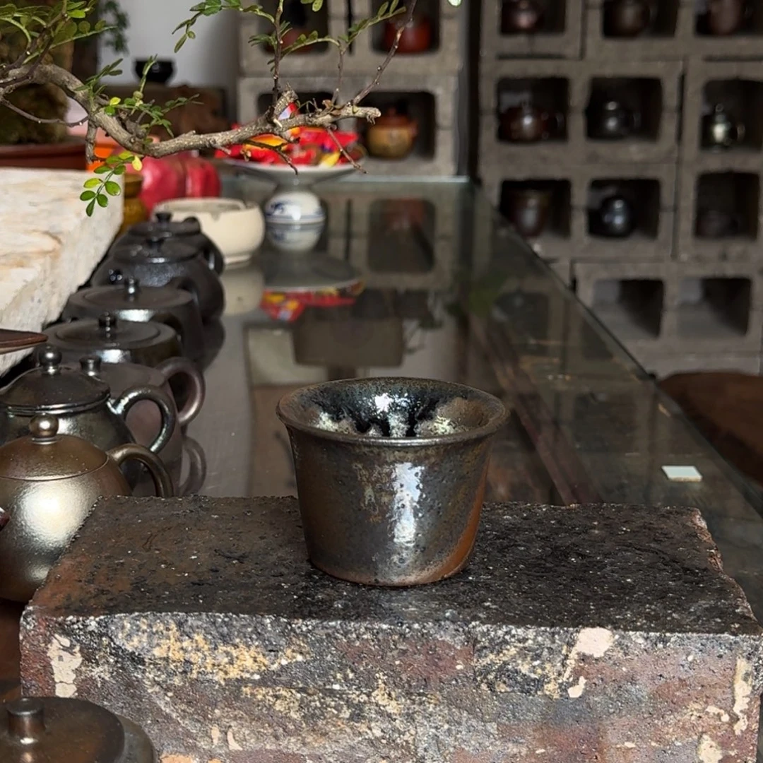 建水紫陶紫泥柴烧茶具