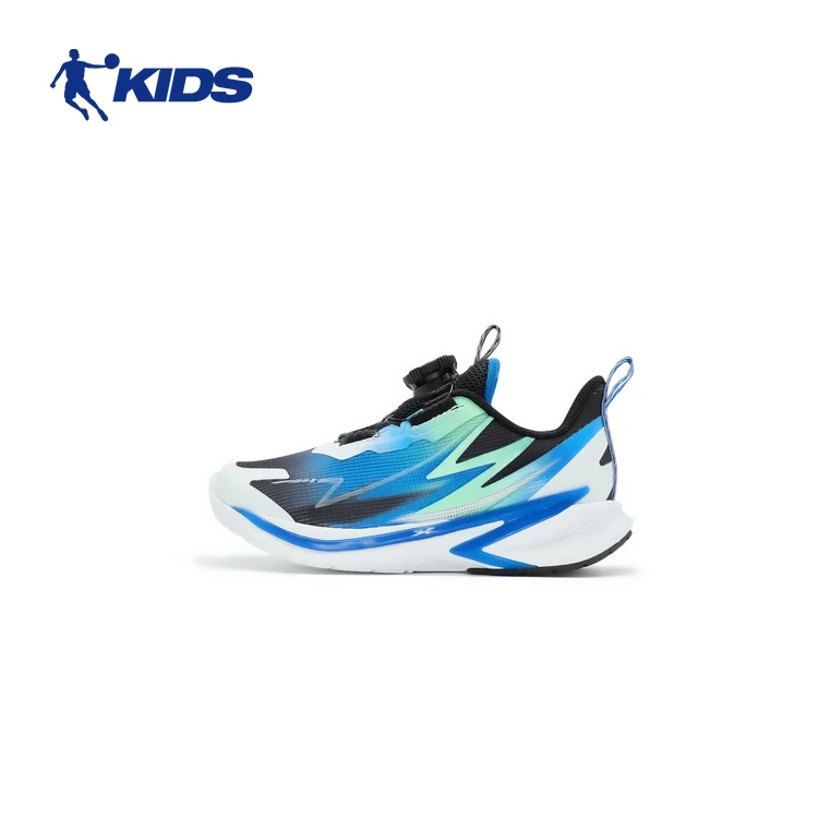 乔丹儿童跑步鞋男童旋钮扣网面透气减震防小童休闲运动鞋T5531206