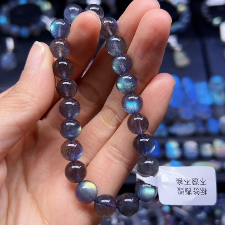 拉长石手串未镶嵌8.5左右