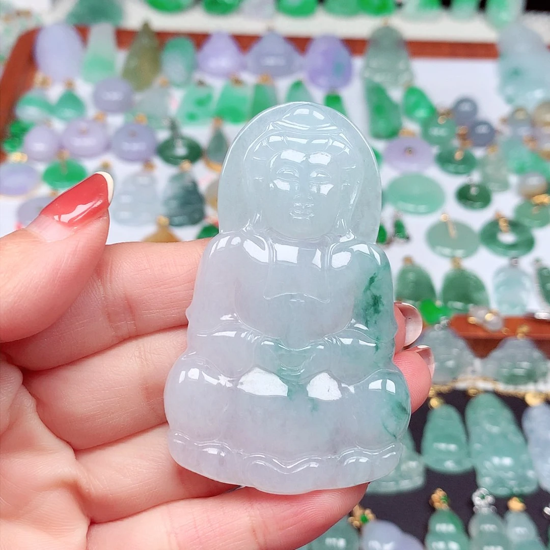翡翠颈饰未镶嵌天然翡翠A货