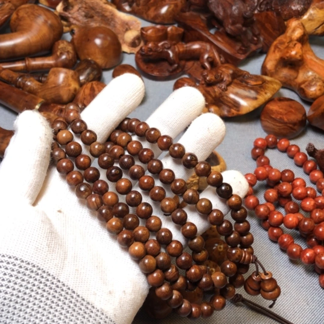 【闪购商品】木麻梨疙瘩火琉璃手把件