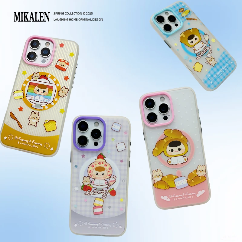 Mikalen丨香港设计原创奶油栗栗iphone16Pro Max手机壳适用15/14
