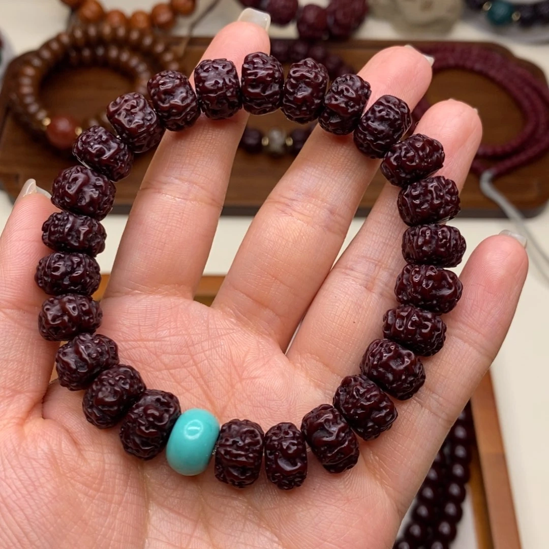 金刚菩提吊坠张*山藏传回流金刚玉华黑金