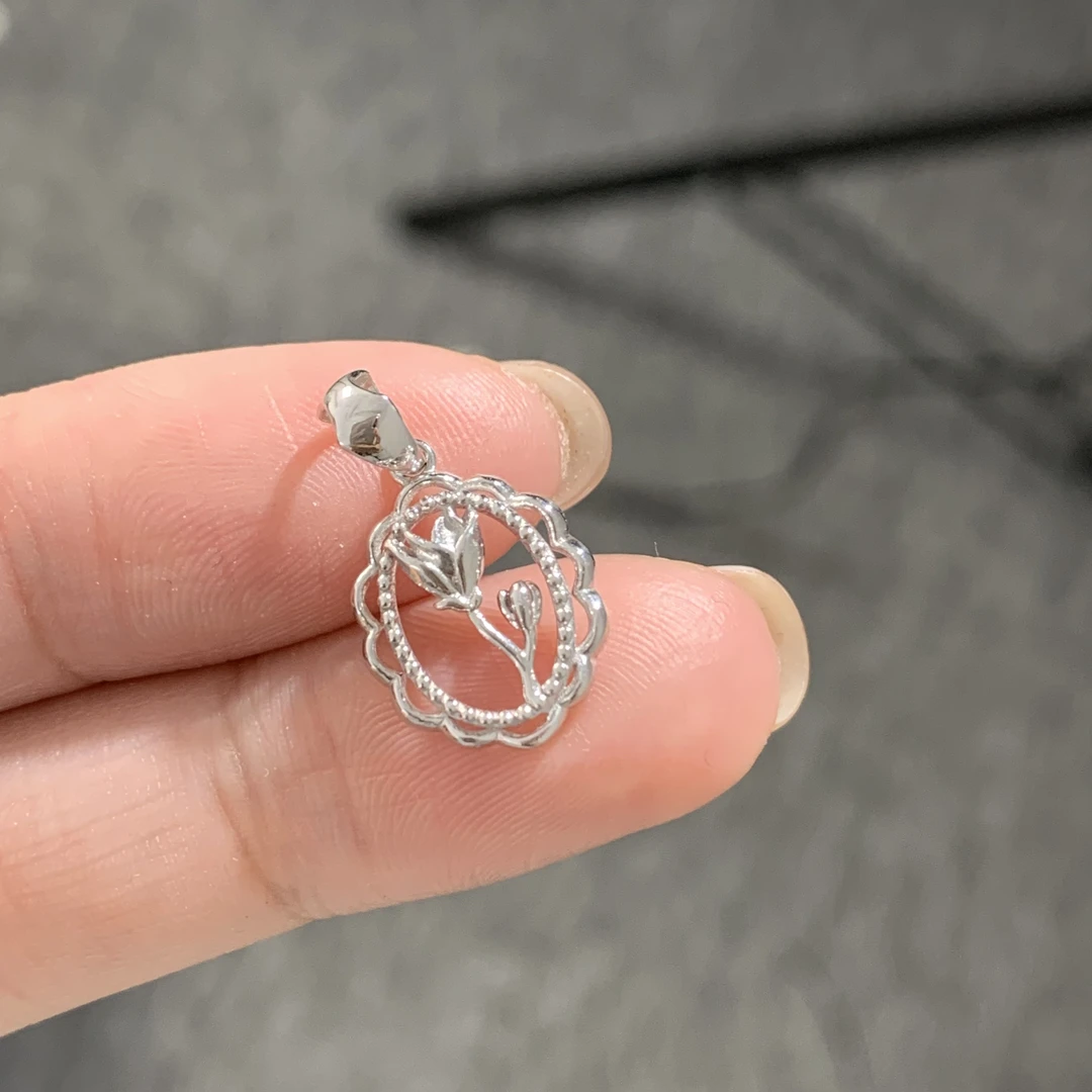 铂金950郁金香吊坠