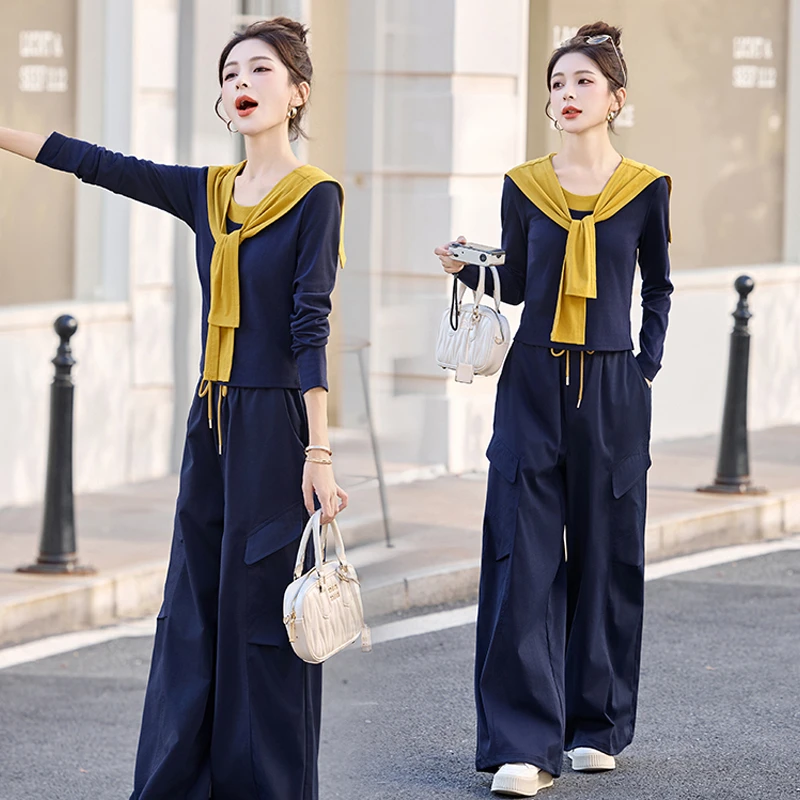 秋季套装秋装女款爆款2025新款早秋穿搭一整套女装减龄2025年时尚