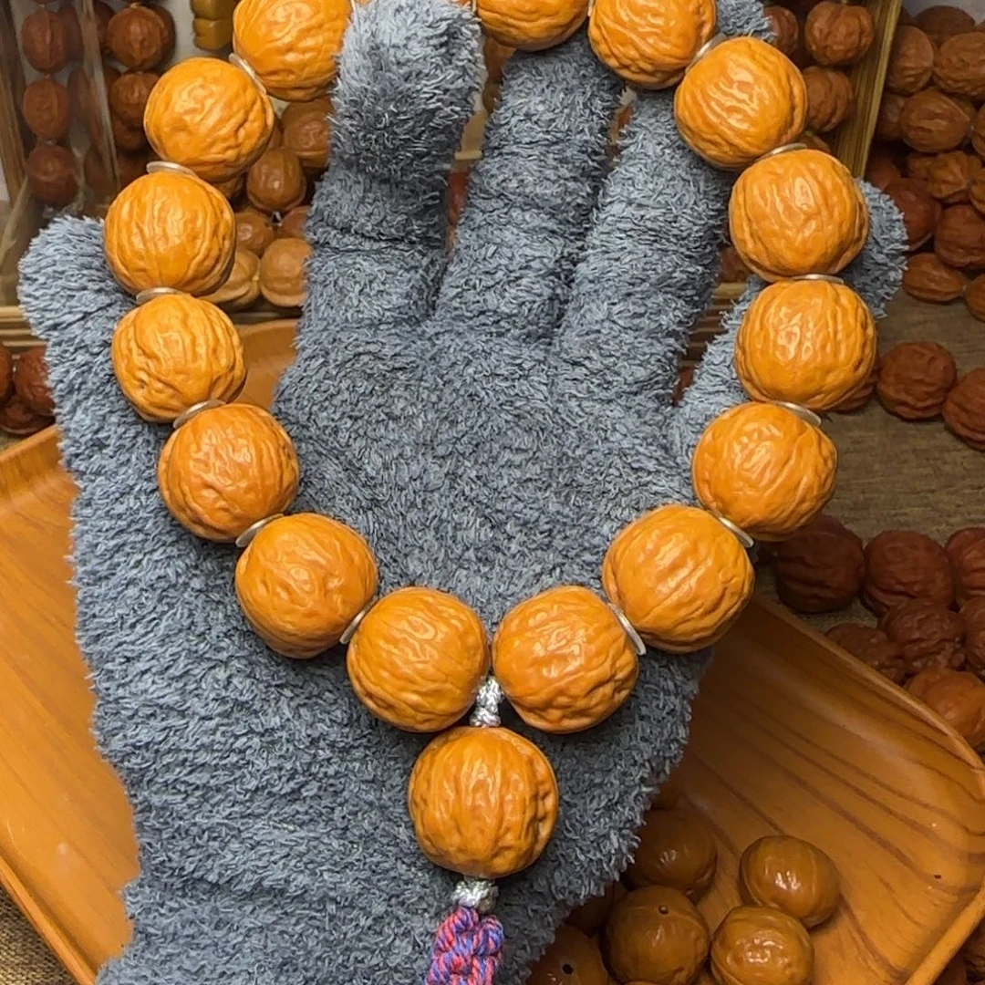 風***起文玩核桃吊坠金豆子手持