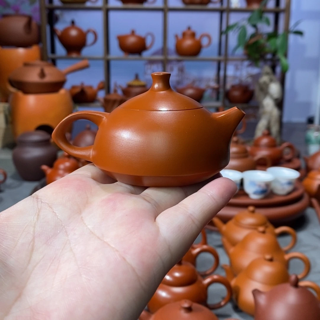 紫砂茶壶吴炫杰朱泥小玉兔65c