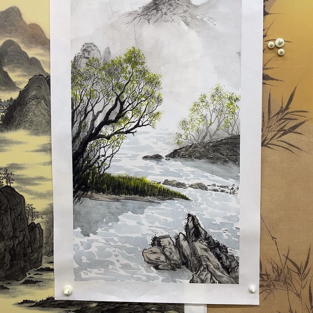 国画手绘国画，精品山水，
