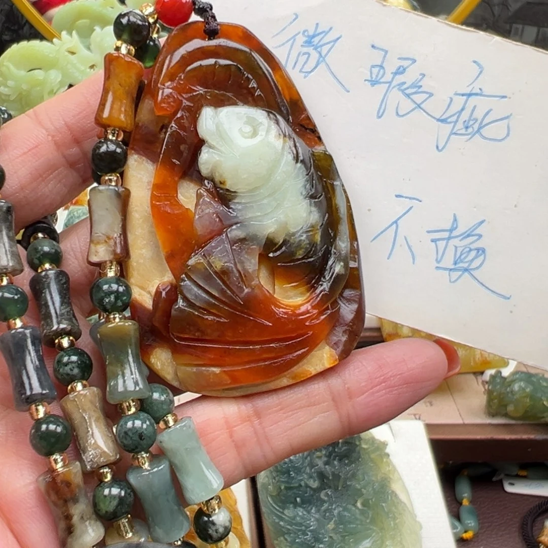 岫玉未镶嵌挂件挂件