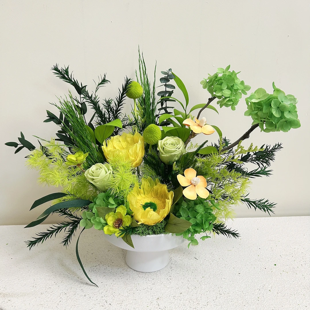 【向阳而生】高级永生花干花混搭客厅餐桌玄关摆件~成品花艺不售后