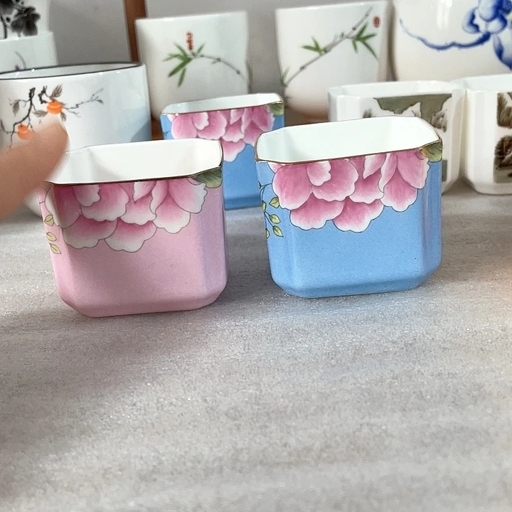 手绘方杯。 （拍1发2）。