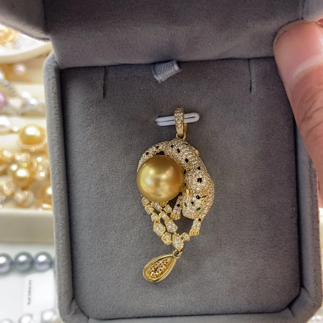 海水珍珠吊坠(不含链)银S925镶嵌