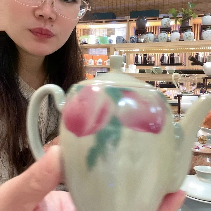 汝窑瓷器开片茶壶瓷器