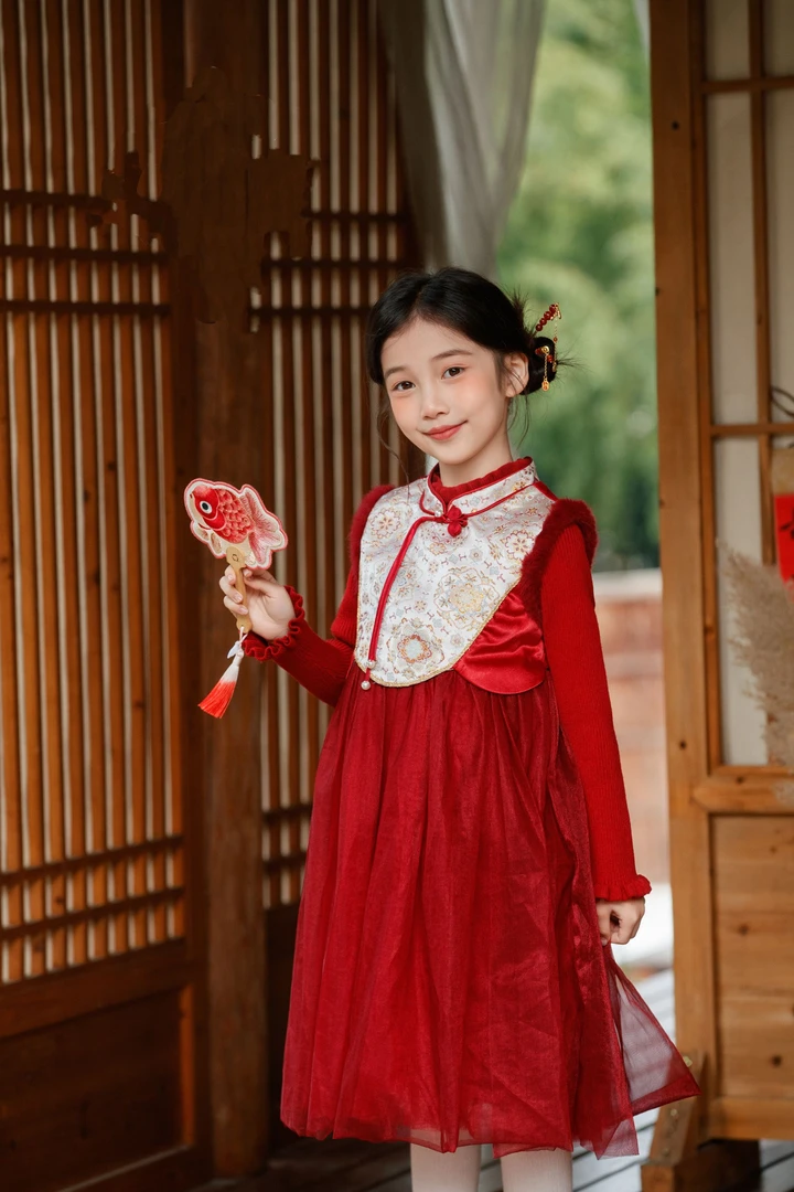 88126  HJC款儿童古风连衣裙