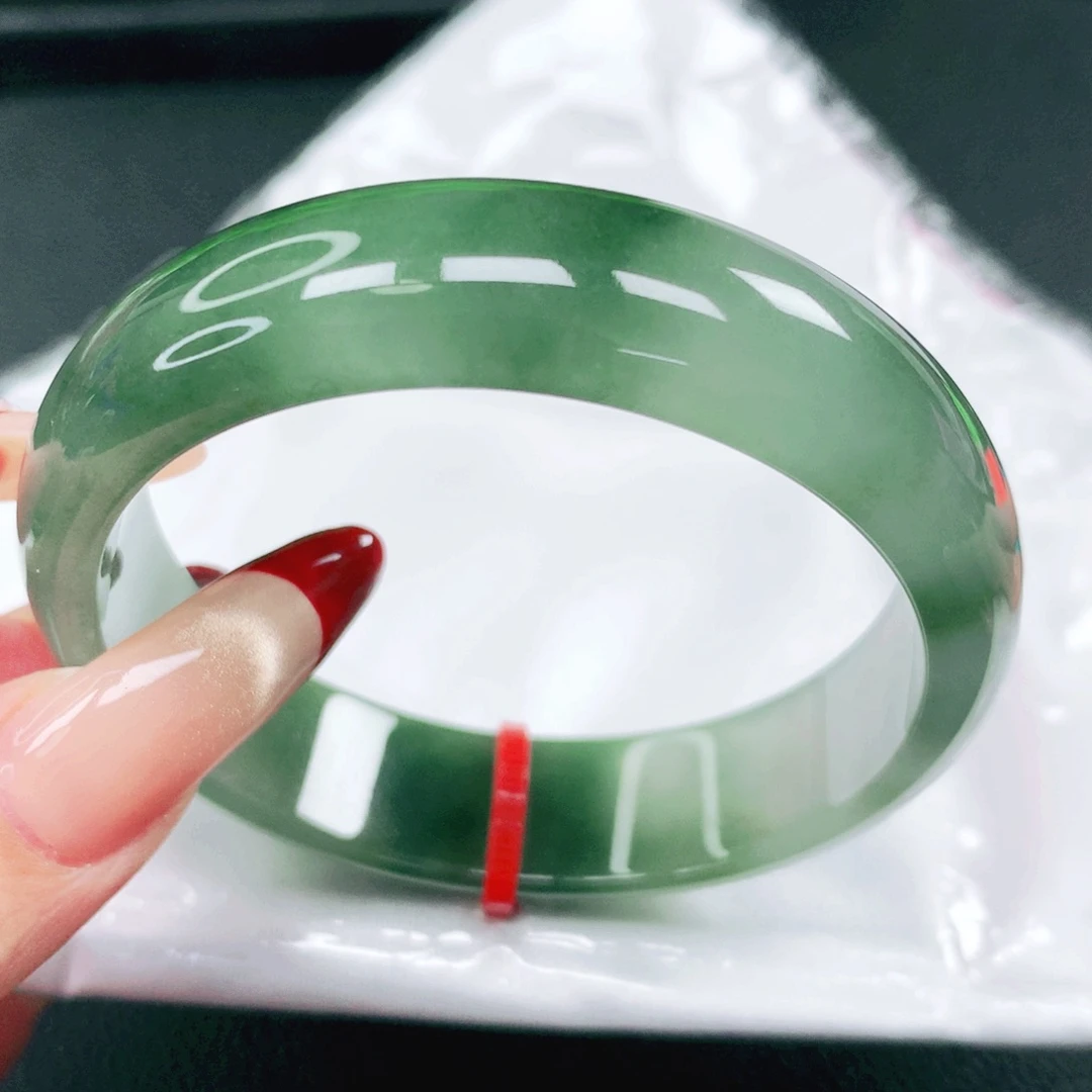 翡翠未镶嵌手镯56.57