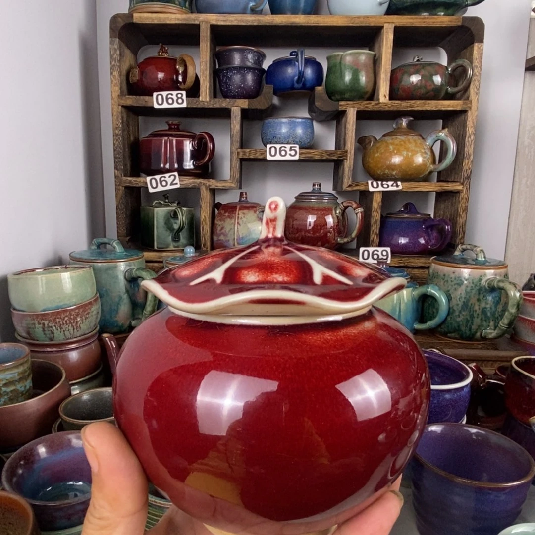韩***凉中国神后钧瓷茶具处理