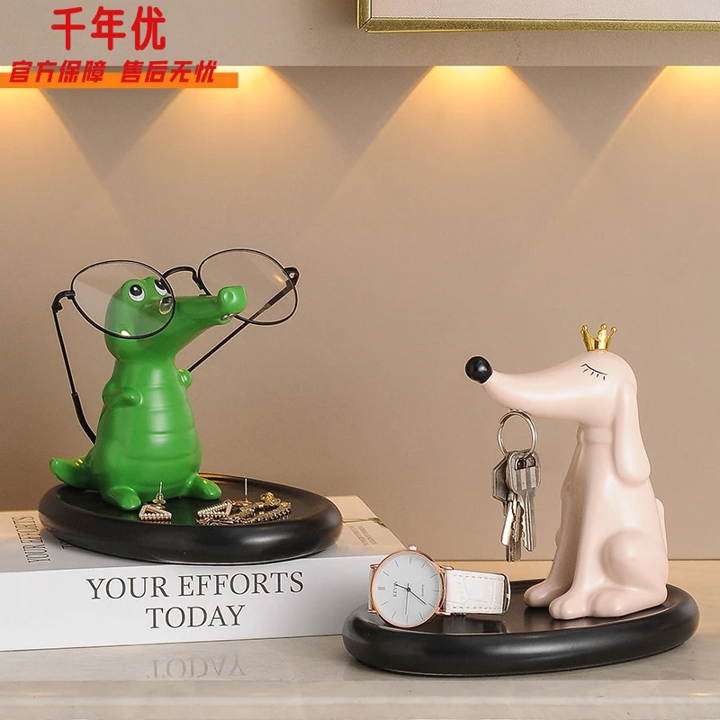 磁吸入户玄关钥匙收纳摆件鞋柜家居客厅装饰品搬家乔迁新居礼品