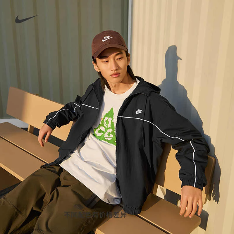 Nike耐克男子连帽夹克春季新款外套宽松复古运动拼接HJ2013010