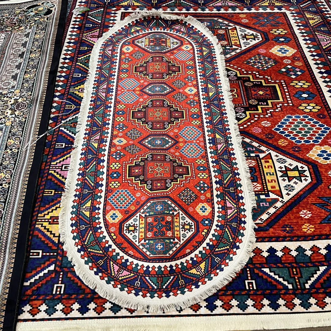 新款加厚红色仿羊绒地毯