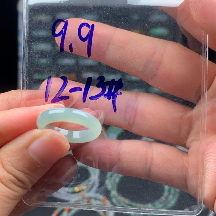 定制翡翠未镶嵌正***满戒圈