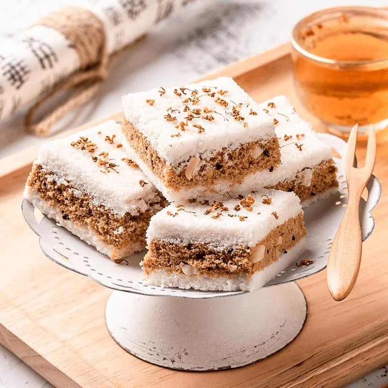 温州特产早餐代餐小米糕手工桂花糕点健康零食松糕美食品芝麻